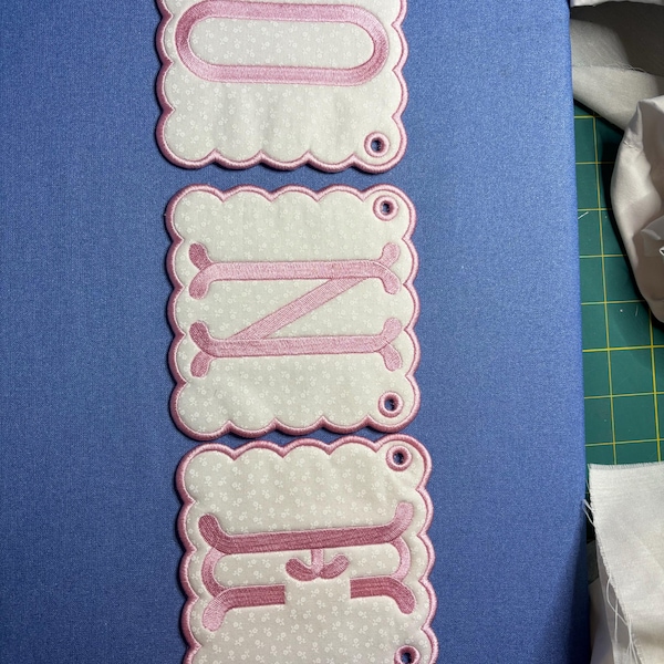 Fishtail Machine Embroidery Monogram Font in 6 Sizes INSTANT DOWNLOAD ...