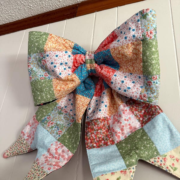 Patchwork Bow Pattern Patchwork Quilted Bow Sewing Pattern PDF • Confident Beginner • Scrap ...