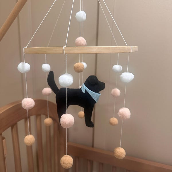 Dog Baby Mobile, Labrador Mobile Nursery, Golden Retriever Mobile, Baby ...