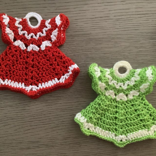 Crochet Dress Potholder & Dish Soap Cover Patterns (digital Download) - Etsy