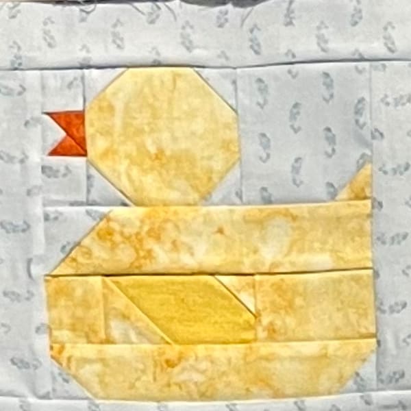 PDF Pattern - Little Ducky Quilt Block Pattern, Traditional Quilt Block ...
