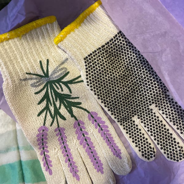 Lavender Haze and Indigo Ombre Midrise Gardening Gloves main image 0