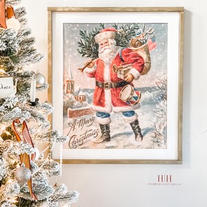 Vintage Santa Print, Vintage Art, Antique Christmas Art, Santa Claus ...