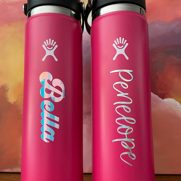 Name Stickers for Water Bottles, Vinyl Name Sticker Decal, Custom Decal ...