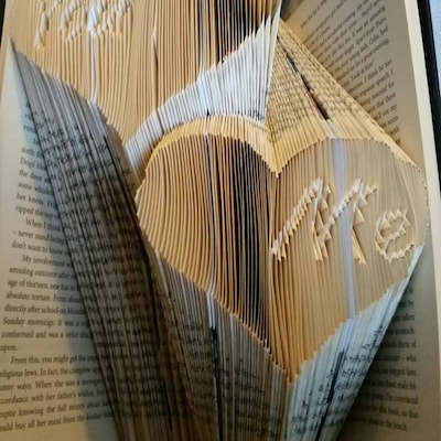 Book Folding Pattern for you Me in Hearts FREE TUTORIAL - Etsy