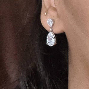ORSA JEWELS orecchini pendenti con zaffiro creato in argento Sterling 925 genuino con zirconi cubici Premium per gioielli da donna LZE05  36