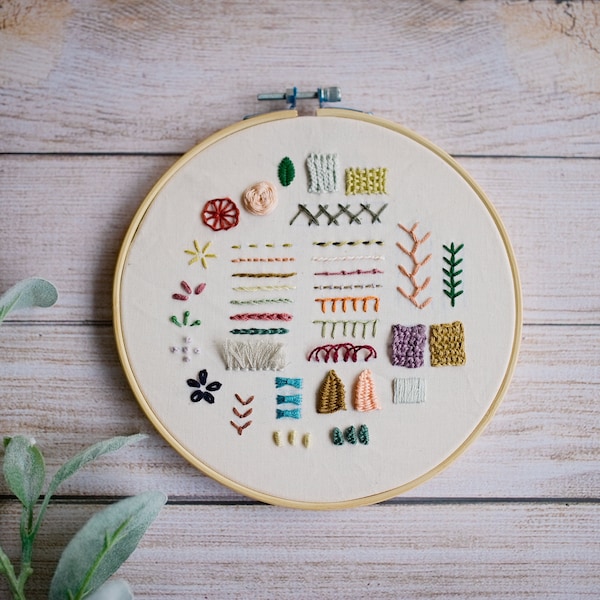 Hand Embroidery Stitches Guide PDF Download, How to Stitch Book DIY ...