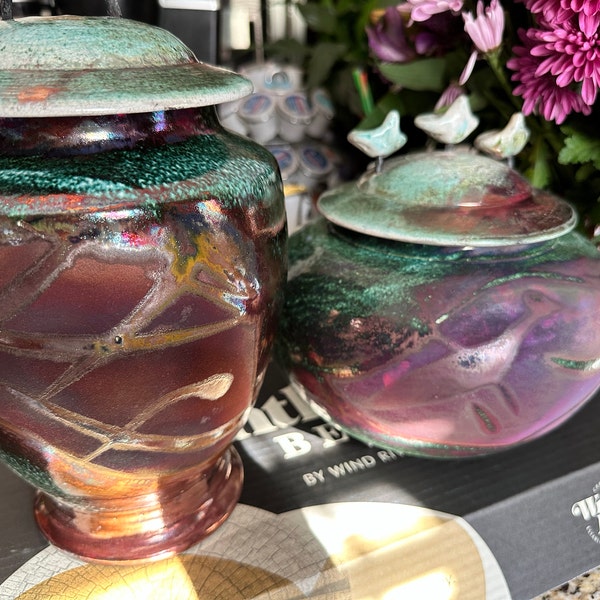 Urne Funéraire En Raku Bleue - Etsy