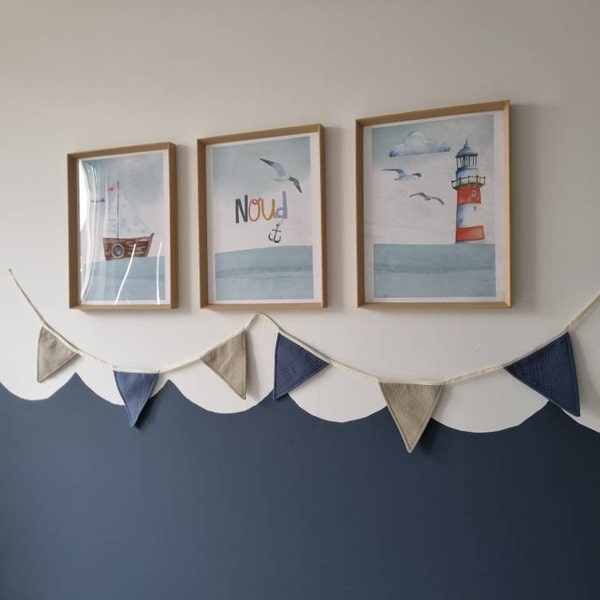 Baufahrzeuge Poster Set Für Jungenzimmer - 4er Set Baustellen Motive DIN A4 Ohne Rahmen