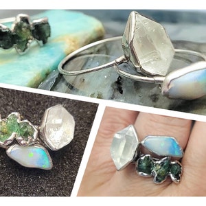 Customer photo from Efia, Raw Crystal Ring Mystery Box! 3 Ring Set