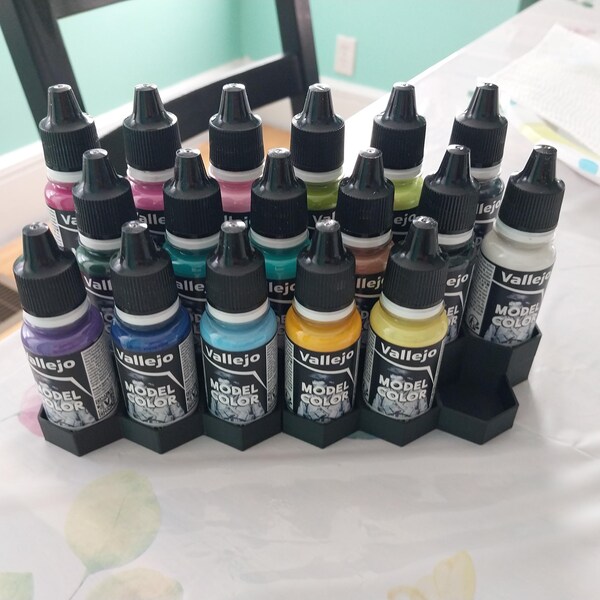 3D Printed Paint Rack Organizer 9 Slot Sections for Vallejo & Army ...
