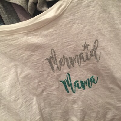 Mermaid Mama Iron on Decal/ DIY Mermaid Shirt/ Mermaid Mama or - Etsy