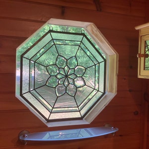 Beveled Glass Panel In Antique Stained Glass Windows For Sale