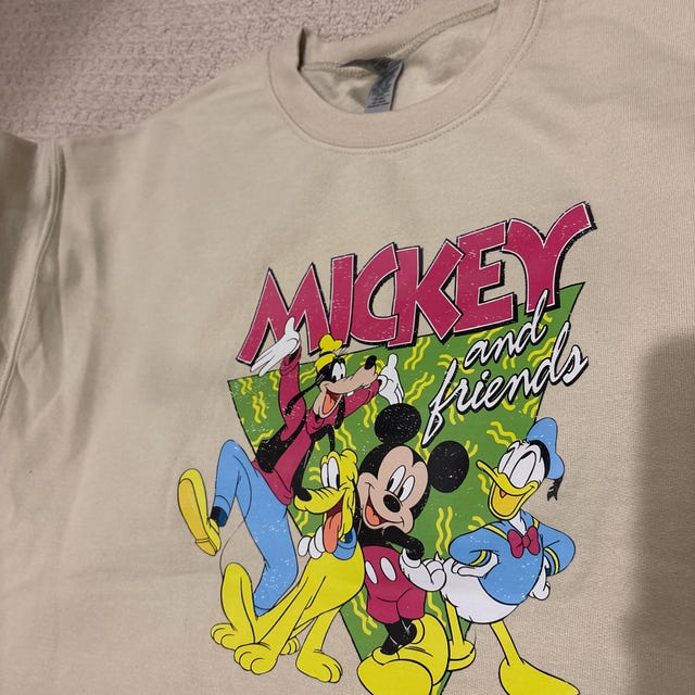 Retro Mickey and Friends Shirt, Vintage Disney Neon Tee