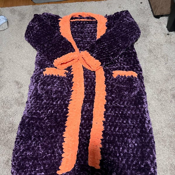 Chunky Crochet Robe Pattern: Easy Loungewear (PDF Download) - Etsy