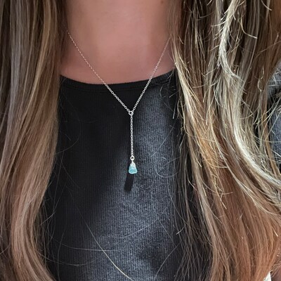 Simple Gemstone Necklace, Minimalist Gift for Her, Tiny Stones ...