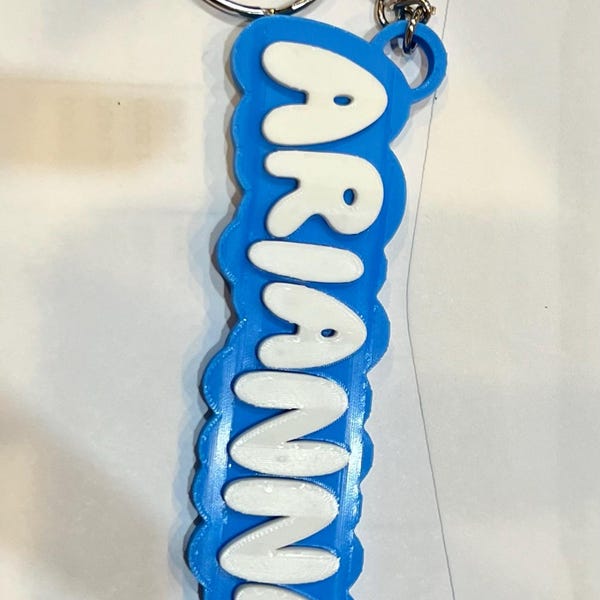 Bluey Inspired Nametag Keychain - Diaper Bag Keyring | Personalized ...