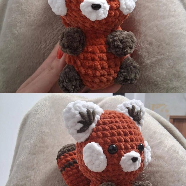 Jean the Red Panda - Crochet Tutorial French, English, Spanish