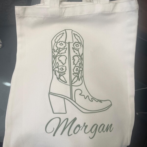 Bachelorette Gift Bags, Bachelorette Tote Bag, Pink Howdy Cowgirl Tote ...