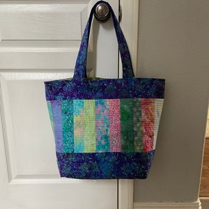 PDF Patchwork Tote Bag PATTERN, Large Quilted Tote, Mary PDF Patchwork Tote Bag PATTERN, Large Quilted Tote, Mary