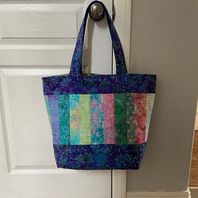 PDF Patchwork Tote Bag PATTERN, Large Quilted Tote, Mary Elizabeth Bag ...