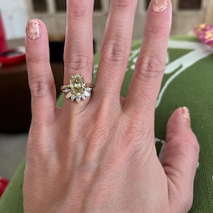 Pear Shape Outline Curved Wedding Band, Pear Cut Colorless Moissanite Band, Stackable Half Eternity Band, Moissanite Wedding Band Bridal