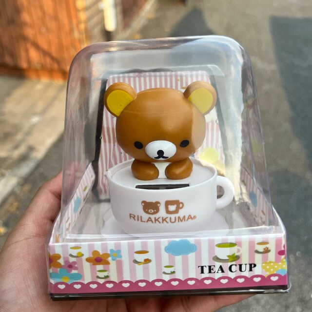 Rilakkuma Teacup Coffee Cup Bobbing Car Dashboard Ornament/home