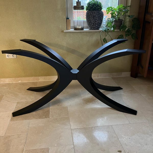 Unique Shape Metal Table Base for Modern, Rustic or Industrial Home ...