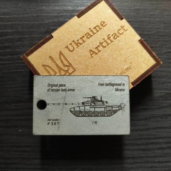 Destroyed T90 Tank Token, Mini Token Tag of Russian Combat Tank Made of ...