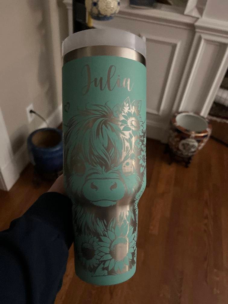 Cow 40oz cup|Highland cow tumbler|Highland 40oz cup|Baby cow tumbler|Sunflower 40oz cup|Moon 40oz cup|Personalized water bottle|New bottle