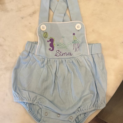 Golf Cart Hand Embroidered Girl Bubble by Baby Loren