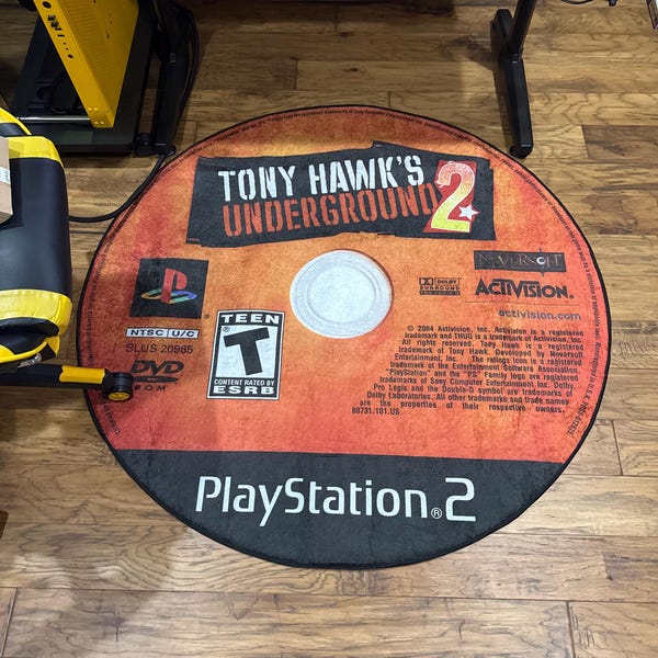 Video Game Rug, CD Record,hit Run, Gaming Rug,video Game Disk Rug,boys ...