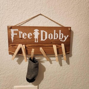 Free Dobby Laundry Room Sign: Harry Potter Lost Socks Organizer - Etsy