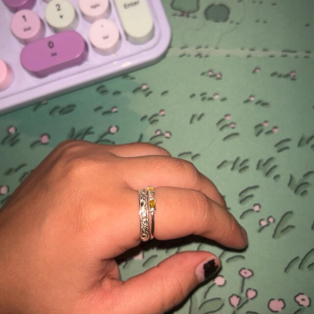 Duo Baguette Birthstone Ring by Caitlyn Minimalist • Best