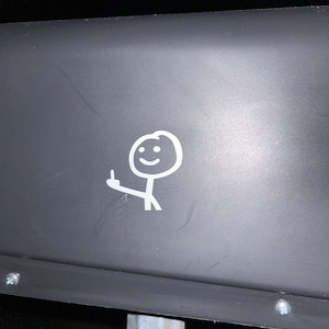 Stick Figure Flipping off Vinyl Decal - Etsy