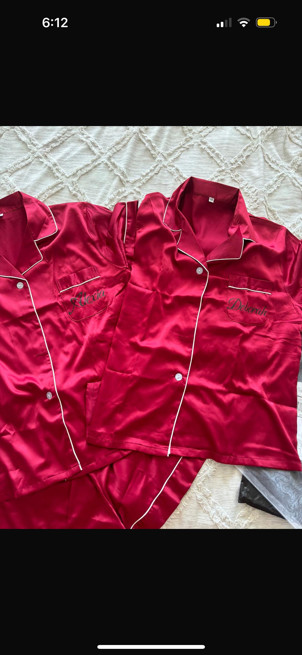 Bridesmaid Pajamas Set of 5,6,7, Bridesmaids Matching PJs, Satin Pyjama Set, Bridal Shower Gifts