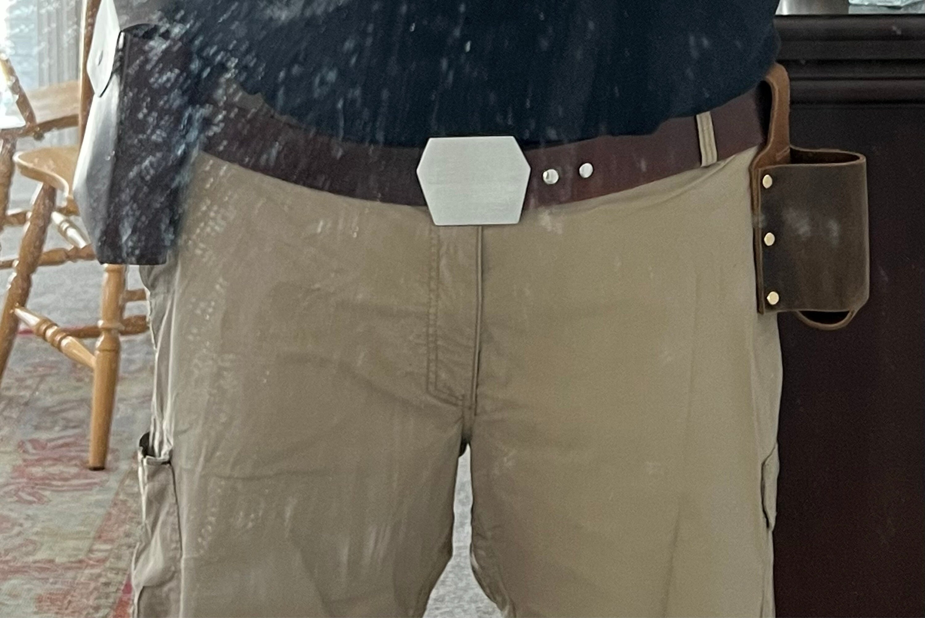 Personalized thick full grain leather beer holster , distressed leather cowboy holster bottle belt holder - Z07-L05BRH