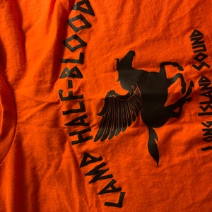  Camp Half Blood Shirt (Youth Small, Orange) : Handmade