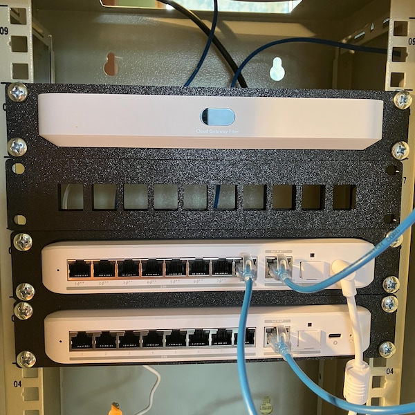 Unifi Home Network Rack 10in 1U Rack Mount Fits Unifi Usw-flex-2.5g-8-poe and Usw-flex-2.5g - 8 ...