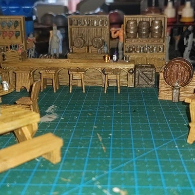 Tavern Bar Dnd Miniature Terrain Dungeons and Dragons D&amp;D - Etsy