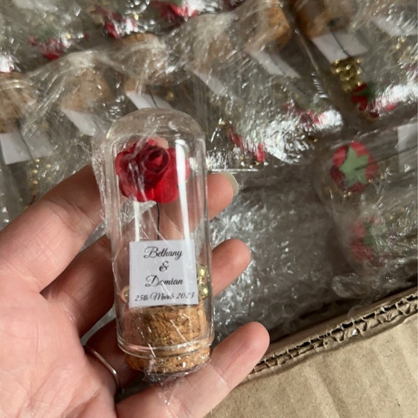Beauty and the Beast Mini Glass Wedding Favors for Guests, Wedding ...