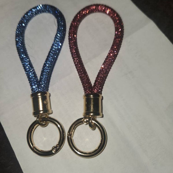 Silver Pink Rhinestone Keychain, Unique Gift for Mom Woman Her Friend ...