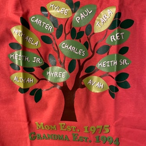 Download Custom Grandpa or Grandma Family Tree with all Grandkids ...