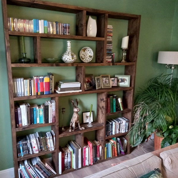 Reclaimed Wood Bookcase / Shelving Unit - Scaffold Furniture- Og - Etsy UK