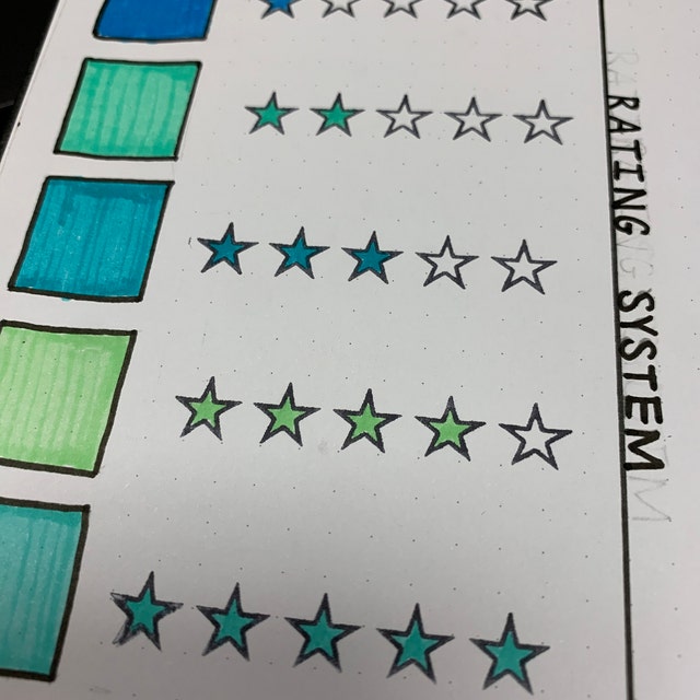 5 Star Rating Stamp Bookish Stamps Journal Stamps Book Rating