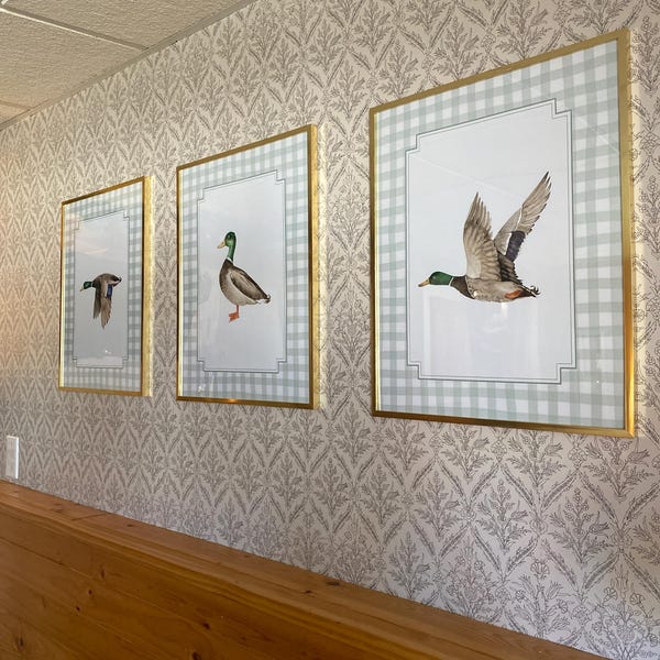 Mallard Duck Wall Art, Wall Prints for Boys Room, Duck Nursery Decor
