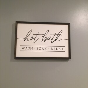 Hot Bath Wash Soak Relax Sign Bathroom Wall Art Bathroom Etsy Hot Bath Wash Soak Relax Sign Bathroom Wall Art Bathroom Etsy
