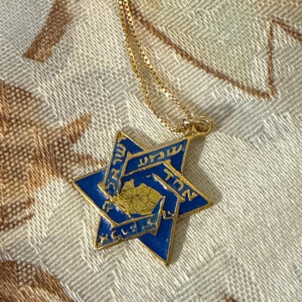 Israeli Star Chain Israeli Star of David Necklaces Sterling Silver Filigree With Garnet ...