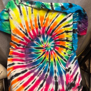 Reverse Dye Long-sleeve, Reverse Tie Dye Rainbow Spiral Long Sleeve ...