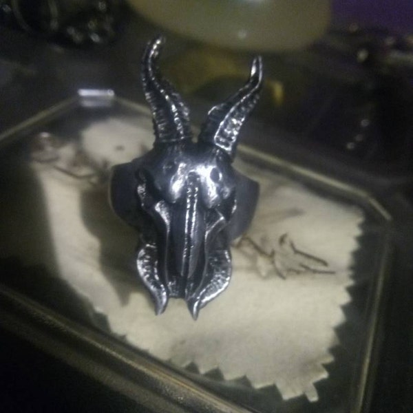 One Percenter Ring, Handmade Silver Ring, Biker Ring, Rat Fink,